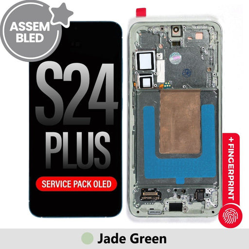 Assembled OLED Screen Samsung Galaxy S24 Plus S926B Jade Green Service Pack Screen Refurbished Frame Digitizer Pre - Tested 12 - Month Warranty Australia Screen Replacement JPC MOBILE ACCESSORIES