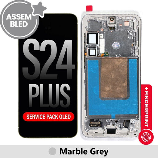 Assembled OLED Screen Samsung Galaxy S24 Plus S926B Marble Grey Service Pack Screen Refurbished Frame Digitizer Pre - Tested 12 - Month Warranty Australia Screen Replacement JPC MOBILE ACCESSORIES