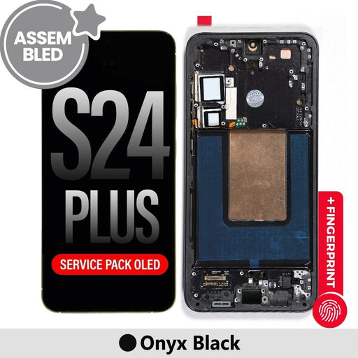 Assembled OLED Screen Samsung Galaxy S24 Plus S926B Onyx Black Service Pack Screen Refurbished Frame Digitizer Pre - Tested 12 - Month Warranty Australia Screen Replacement JPC MOBILE ACCESSORIES