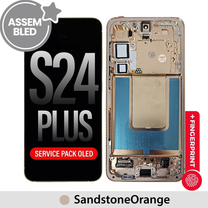 Assembled OLED Screen Samsung Galaxy S24 Plus S926B Sandstone Orange Service Pack Screen Refurbished Frame Digitizer Pre - Tested 12 - Month Warranty Australia Screen Replacement JPC MOBILE ACCESSORIES