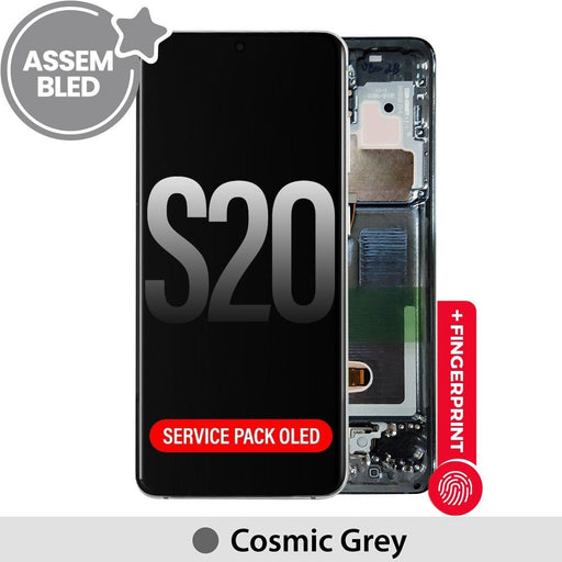 Assembled OLED Screen with Frame Samsung Galaxy S20 Cosmic Grey Screen Replacement JPC MOBILE ACCESSORIES