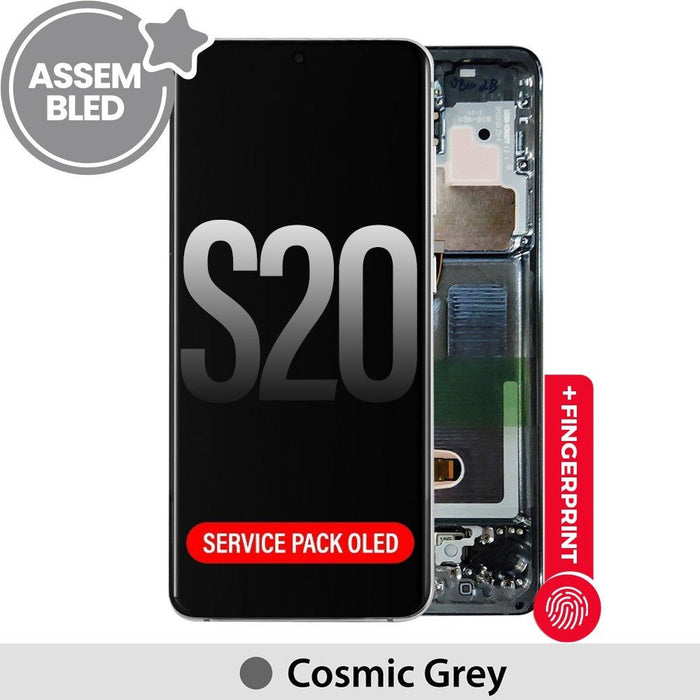 Assembled OLED Screen with Frame Samsung Galaxy S20 Cosmic Grey Screen Replacement JPC MOBILE ACCESSORIES