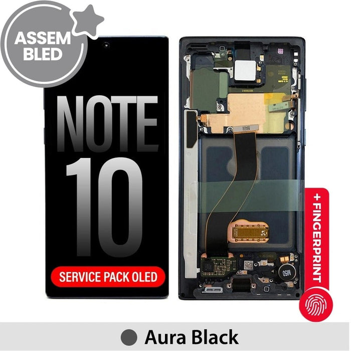 ASSEMBLED Samsung Galaxy Note 10 OLED Screen Replacement Digitizer with Frame N970F-Aura Black Screen Replacement JPC MOBILE ACCESSORIES