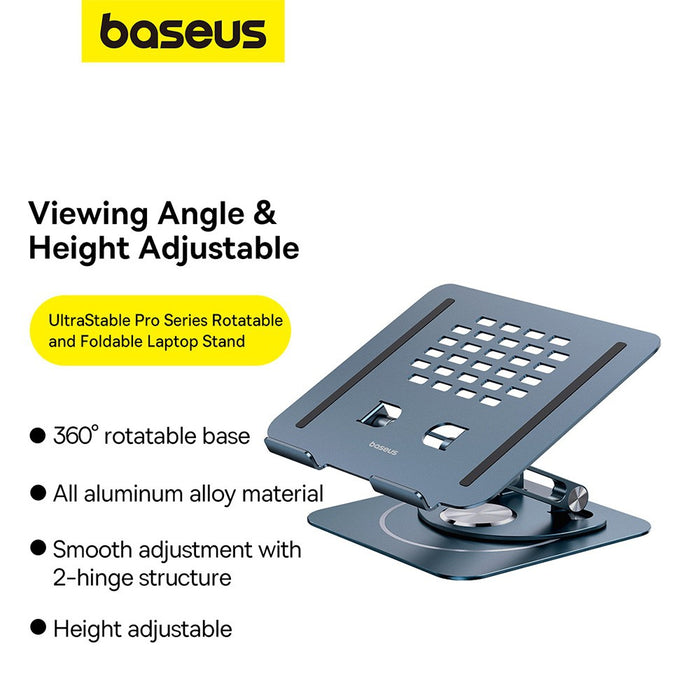 Baseus UltraStable Pro Series Rotatable and Foldable Laptop Stand - Space Gray