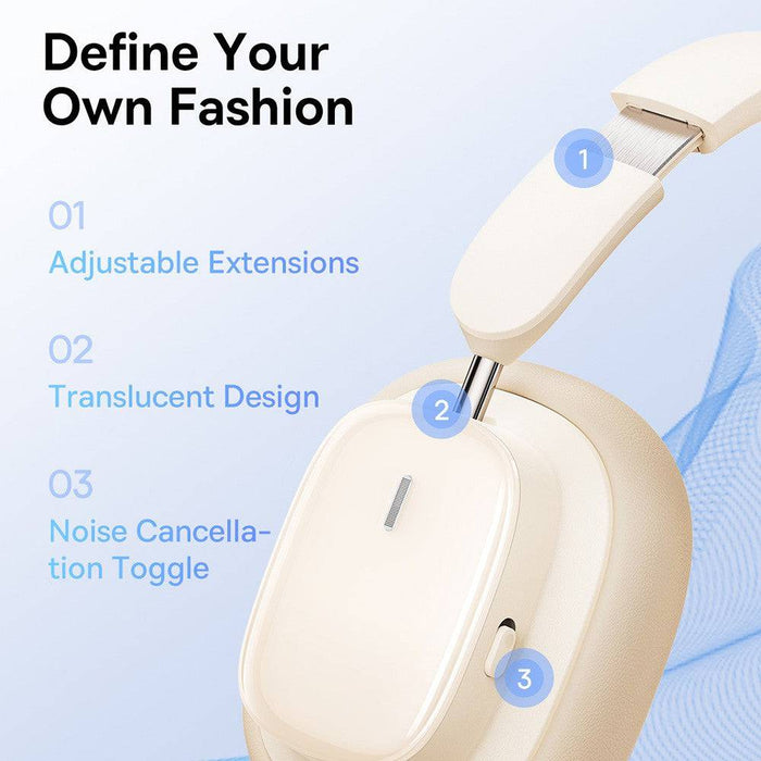 Baseus Bowie H1i Noise - Cancellation Wireless Headphones with 100 - Hour Battery Life - JPC MOBILE ACCESSORIES