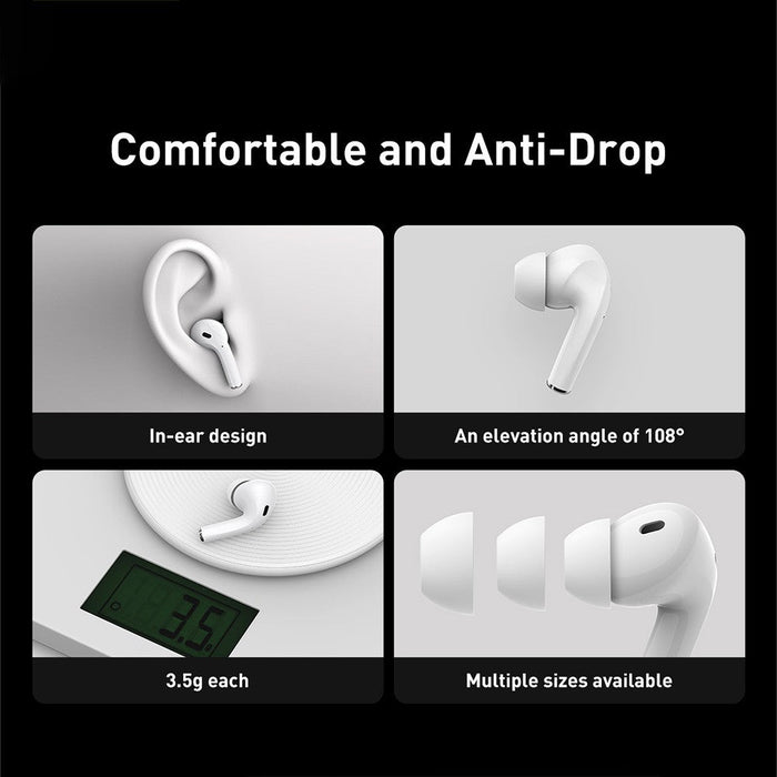 Baseus Encok W3 Lightweight Earbud Design - Comfortable Fit All Day Wear 280g Package True Wireless Earphones Australia Stereo Sound
