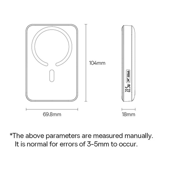 Baseus EnerFill FM11 Ultra - Mini Magnetic Power Bank 10000mAh 22.5W Power Bank JPC MOBILE ACCESSORIES
