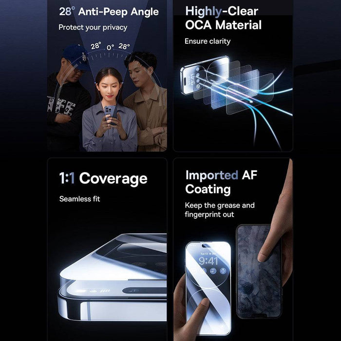Anti-fingerprint and anti-oil coating keeps your iPhone 15 Pro Max screen clean.
