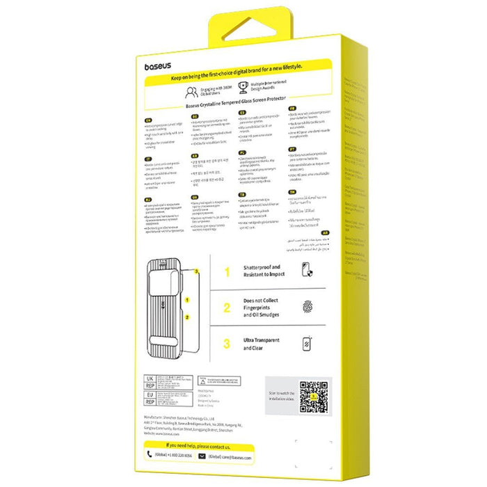 Baseus iPhone 17 Pro Max Crystal Diamond Series HD Tempered Glass Dust - free Chamber II Full Coverage Protector JPC MOBILE ACCESSORIES