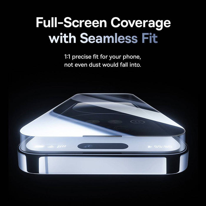 Protect your iPhone 15 Pro Max from prying eyes with the Baseus Sapphire Series privacy screen.