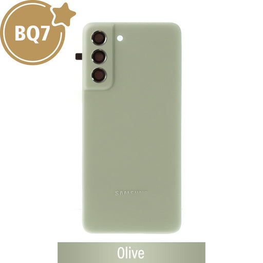 BQ7 Rear Cover Glass For Samsung Galaxy S21 FE 5G G990B - Olive Front