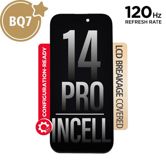 BQ7 Diagnosable Incell LCD Assembly for iPhone 14 Pro Screen Replacement (120HZ, Configuration Ready) Screen Replacement JPC MOBILE ACCESSORIES