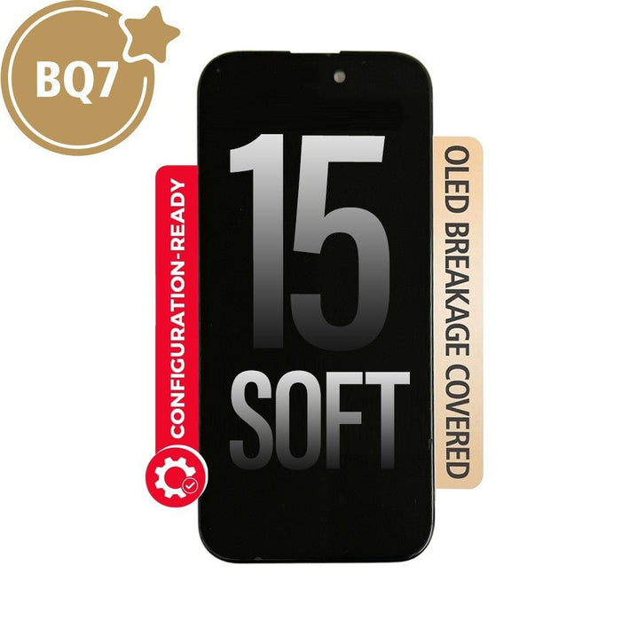 BQ7 Diagnosable Soft OLED Assembly With Proximity Sensor Flex for iPhone 15 Screen Replacement (Configuration Ready,Compatible for IC chip transfer) Screen Replacement JPC MOBILE ACCESSORIES