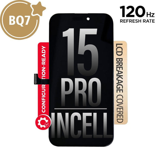 BQ7 Incell LCD Assembly for iPhone 15 Pro Screen Replacement – 120Hz Refresh Rate, IC Chip Transfer Compatible Screen Replacement JPC MOBILE ACCESSORIES