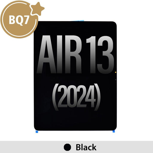BQ7 LCD screen replacement for iPad Air 13 2024 A2898 A2899 A2900 showing premium black Retina display and digitizer assembly