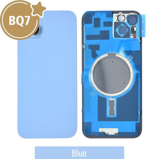 BQ7 iPhone 14 Plus Blue rear glass bundle - front view