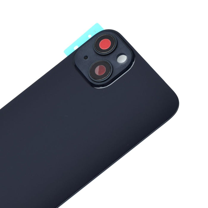 Detailed view of BQ7 Midnight no-logo iPhone 14 Plus rear cover glass