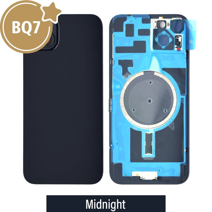 BQ7 Midnight no-logo rear cover glass and MagSafe back panel for Apple iPhone 14 Plus