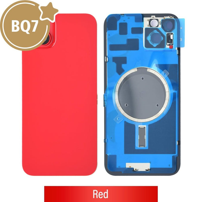 BQ7 iPhone 14 Plus Red rear glass bundle - front view