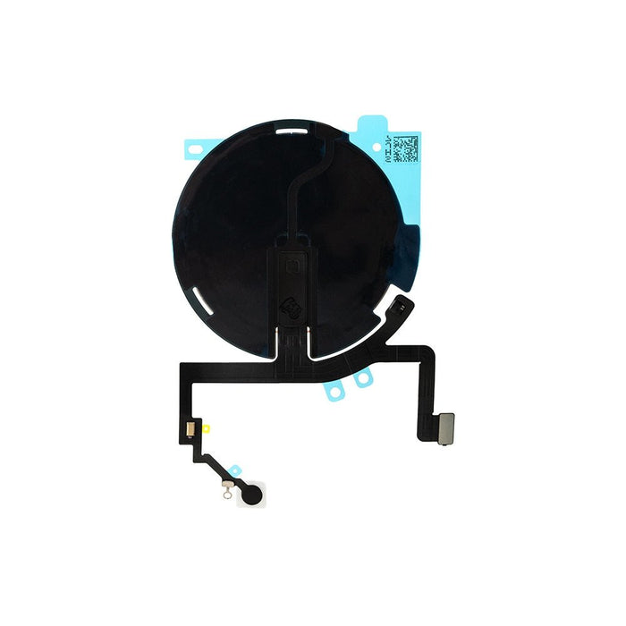 Rear view of genuine Apple PULL-A iPhone 14 NFC charging and flash flex assembly