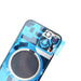 Rear view of BQ7 iPhone 14 Blue back glass showing the MagSafe magnet