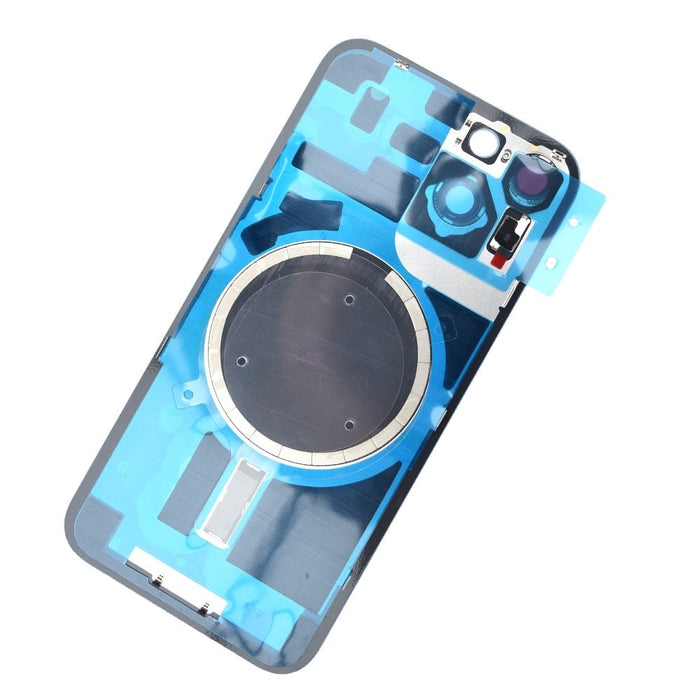 BQ7 Blue rear glass internal panel and MagSafe magnet for iPhone 14