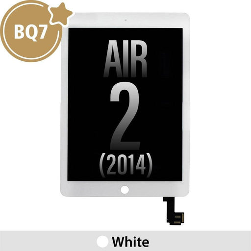 BQ7 LCD screen replacement iPad Air 2 white complete assembly with digitizer A1566 A1567 compatible