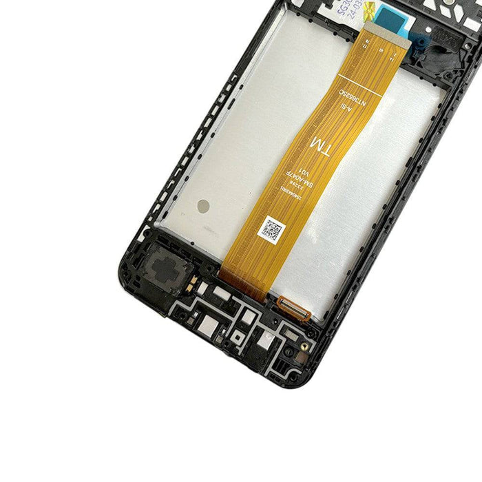 Close-up of BQ7 LCD screen replacement with frame for Samsung Galaxy A04s A047F