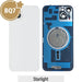 BQ7 iPhone 14 Plus Starlight rear glass bundle front and rear view with MagSafe magnet