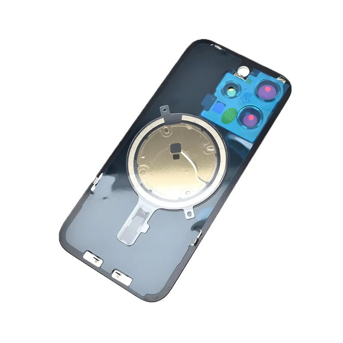 BQ7 Rear Cover Glass with Camera Lens Glass and Magsafe Magnet for iPhone 15 Pro-Black Titanium Rear Glass Cover JPC MOBILE ACCESSORIES