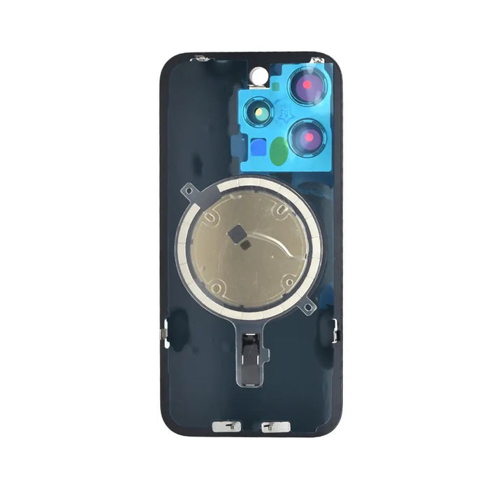 BQ7 Rear Cover Glass with Camera Lens Glass and Magsafe Magnet for iPhone 15 Pro-Black Titanium Rear Glass Cover JPC MOBILE ACCESSORIES