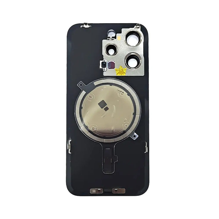 BQ7 Rear Cover Glass with Camera Lens Glass and Magsafe Magnet for iPhone 15 Pro-Black Titanium Rear Glass Cover JPC MOBILE ACCESSORIES