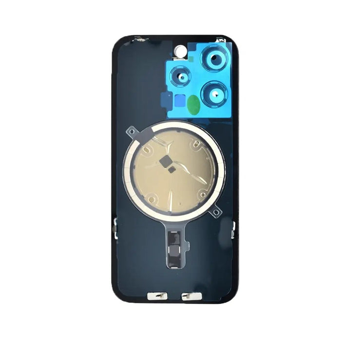 BQ7 Rear Cover Glass with Camera Lens Glass and Magsafe Magnet for iPhone 15 Pro-Blue Titanium Rear Glass Cover JPC MOBILE ACCESSORIES
