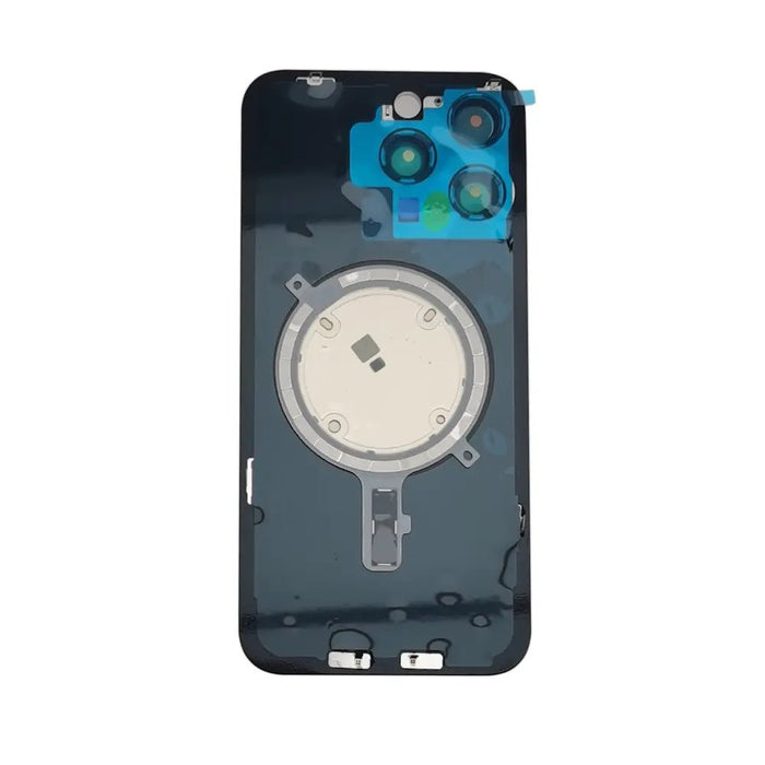 BQ7 Rear Cover Glass with Camera Lens Glass and Magsafe Magnet for iPhone 15 Pro Max-Black Titanium Rear Glass Cover JPC MOBILE ACCESSORIES