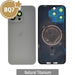 BQ7 Rear Cover Glass with Camera Lens Glass and Magsafe Magnet for iPhone 15 Pro Max-Natural Titanium Rear Glass Cover JPC MOBILE ACCESSORIES