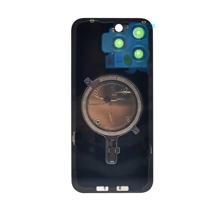BQ7 Rear Cover Glass with Camera Lens Glass and Magsafe Magnet for iPhone 15 Pro Max-White Titanium Rear Glass Cover JPC MOBILE ACCESSORIES