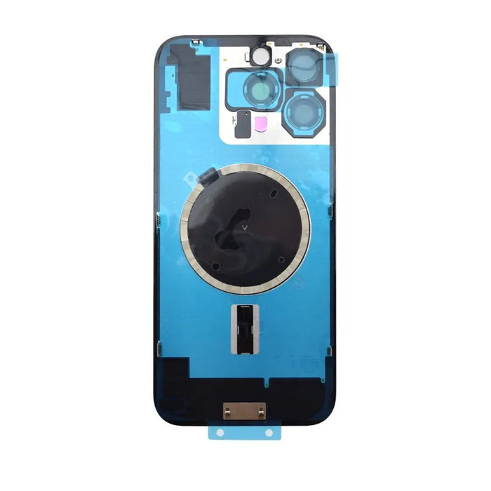 BQ7 Rear Cover Glass with Camera Lens Glass and Magsafe Magnet for iPhone 16 Pro Max-Black Titanium Rear Glass Cover JPC MOBILE ACCESSORIES