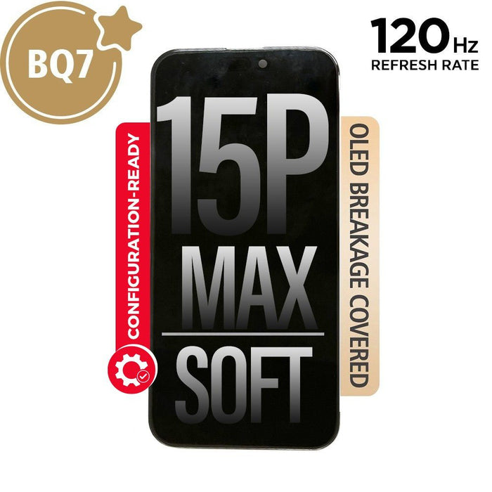BQ7 Soft OLED iPhone 15 Pro Max Diagnosable 120Hz Aftermarket Screen Replacement JPC MOBILE ACCESSORIES