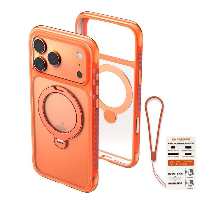 iPhone 18 Pro / 17 Pro REDEFYNE Air Bumper Drop Protection Shockproof Soft Touch Rotating Stand Case Cover