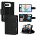 Black Hanman detachable magnetic wallet case for Apple iPhone Duo, product view