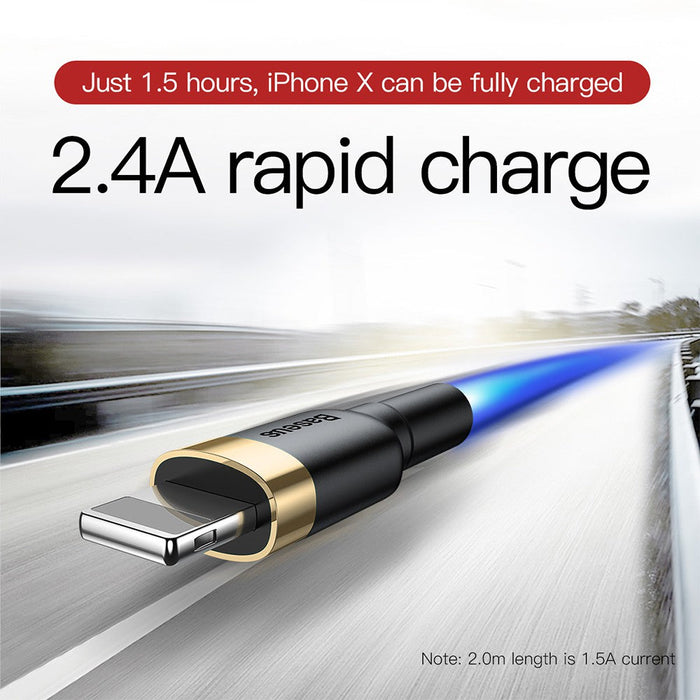 Baseus Cafule Fast Charge USB Data Charging Cable for iPhone 2M