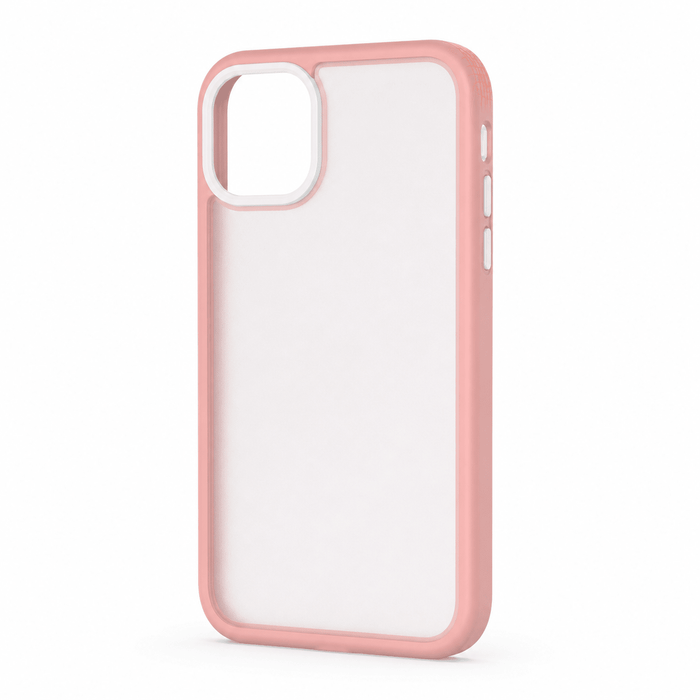Pink Candy Color shockproof hybrid bumper case for iPhone 11 on white background
