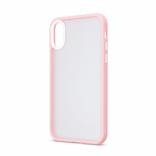 Candy Color pink case for iPhone X and iPhone XS on a white background