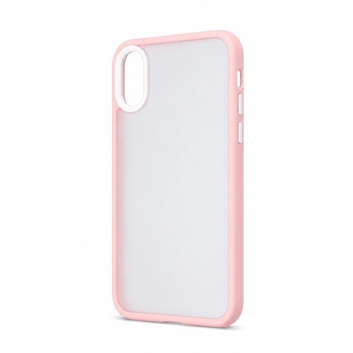 Candy Color pink case for iPhone X and iPhone XS on a white background