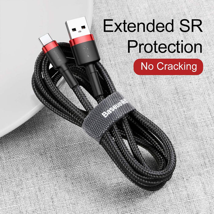 Baseus Cafule Fast Charge Type-C USB Data Charging Cable 2A 2M Compatible for iPhone 15 Series