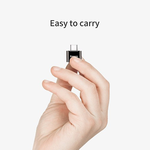 Baseus Mini USB Female to Type-C Male Adapter Converter Black