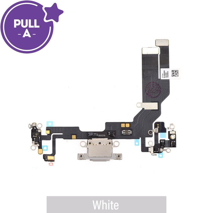 Charging Port Assembly iPhone 16E White PULL - A Grade Charging Port JPC MOBILE ACCESSORIES