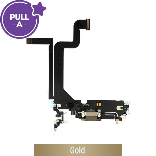 Charging Port for iPhone 14 Pro Max (PULL - A) - Gold Charging Port JPC MOBILE ACCESSORIES