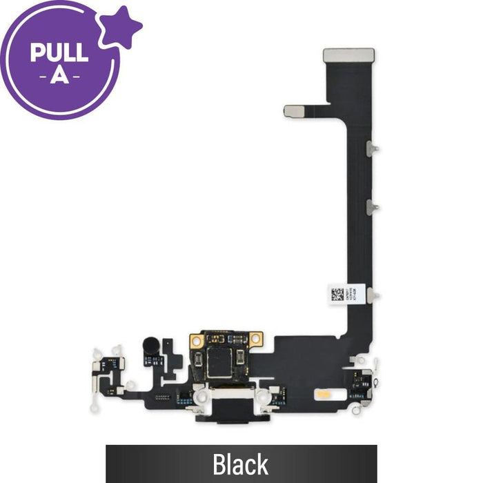 Charging Port with PCB for iPhone 11 Pro Max – Black (PULL-A) replacement part.