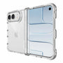 Clear hinge-protective iPhone Duo case shown fitted around the folded phone